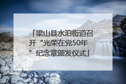 梁山县水泊街道召开“光荣在党50年”纪念章颁发仪式