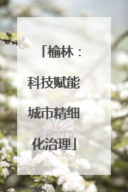 榆林：科技赋能城市精细化治理
