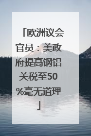 欧洲议会官员：美政府提高钢铝关税至50%毫无道理