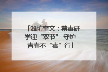 潍坊奎文：禁毒研学迎“双节” 守护青春不“毒”行