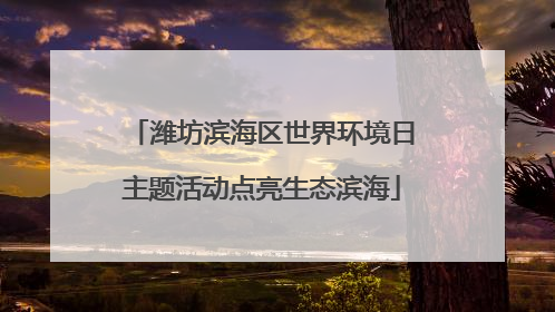潍坊滨海区世界环境日主题活动点亮生态滨海