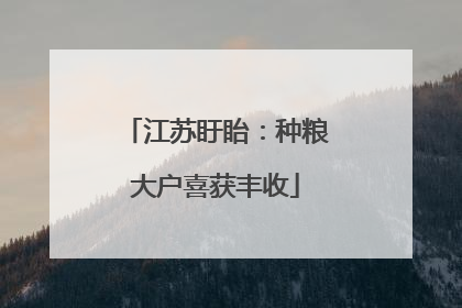 江苏盱眙：种粮大户喜获丰收