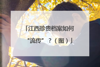 江西珍贵档案如何“流传”？（图）