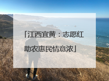江西宜黄：志愿红助农惠民情意浓
