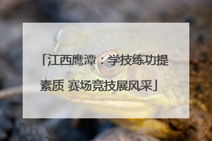 江西鹰潭：学技练功提素质 赛场竞技展风采