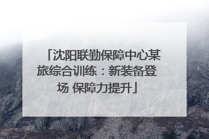 沈阳联勤保障中心某旅综合训练：新装备登场 保障力提升