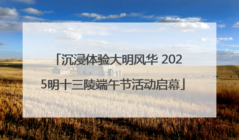 沉浸体验大明风华 2025明十三陵端午节活动启幕