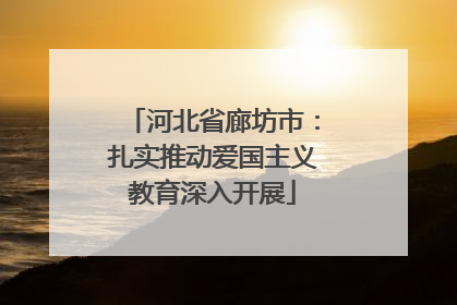 河北省廊坊市：扎实推动爱国主义教育深入开展