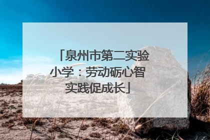 泉州市第二实验小学：劳动砺心智实践促成长