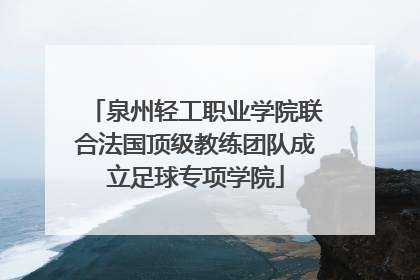 泉州轻工职业学院联合法国顶级教练团队成立足球专项学院