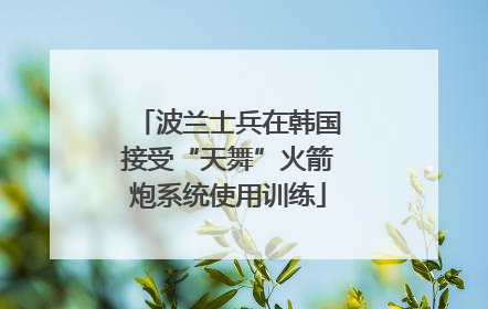波兰士兵在韩国接受“天舞”火箭炮系统使用训练