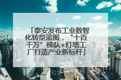 泰安发布工业数智化转型蓝图，“十百千万”梯队+灯塔工厂打造产业新标杆