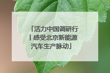 活力中国调研行丨感受北京新能源汽车生产脉动