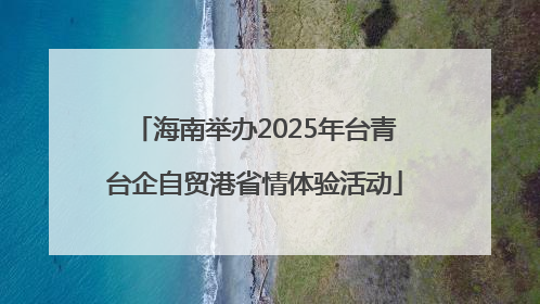 海南举办2025年台青台企自贸港省情体验活动