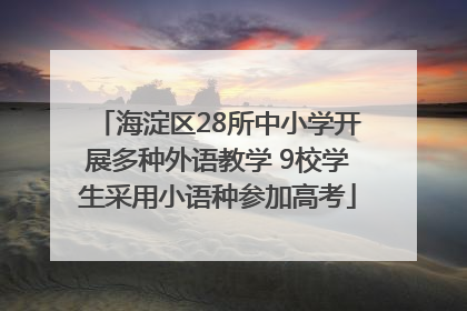 海淀区28所中小学开展多种外语教学 9校学生采用小语种参加高考
