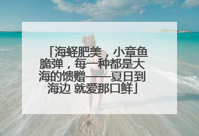 海蛏肥美，小章鱼脆弹，每一种都是大海的馈赠——夏日到海边 就爱那口鲜