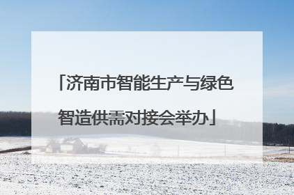济南市智能生产与绿色智造供需对接会举办