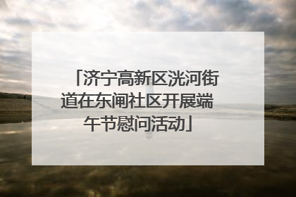 济宁高新区洸河街道在东闸社区开展端午节慰问活动