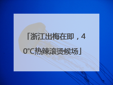 浙江出梅在即，40℃热辣滚烫候场