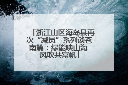 浙江山区海岛县再次“减员”系列谈苍南篇：绿能映山海 风吹共富帆