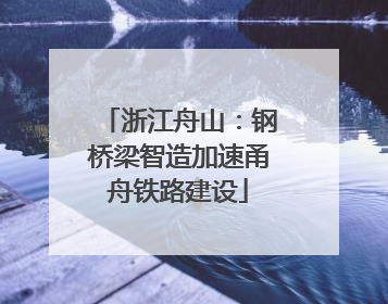 浙江舟山：钢桥梁智造加速甬舟铁路建设