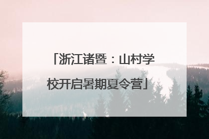 浙江诸暨：山村学校开启暑期夏令营