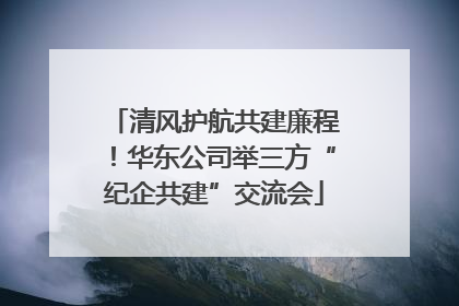 清风护航共建廉程！华东公司举三方“纪企共建”交流会