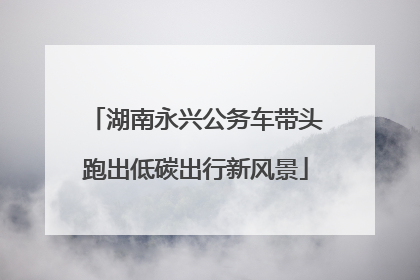 湖南永兴公务车带头跑出低碳出行新风景