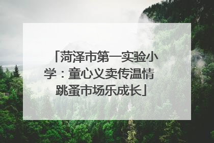 菏泽市第一实验小学：童心义卖传温情 跳蚤市场乐成长
