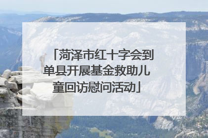 菏泽市红十字会到单县开展基金救助儿童回访慰问活动