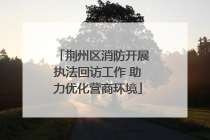 荆州区消防开展执法回访工作 助力优化营商环境