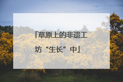 草原上的非遗工坊“生长”中