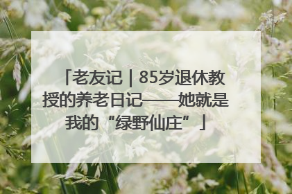 老友记｜85岁退休教授的养老日记——她就是我的“绿野仙庄”