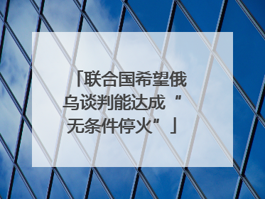 联合国希望俄乌谈判能达成“无条件停火”