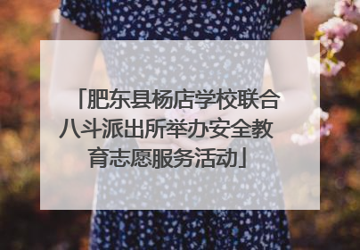 肥东县杨店学校联合八斗派出所举办安全教育志愿服务活动