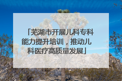 芜湖市开展儿科专科能力提升培训，推动儿科医疗高质量发展