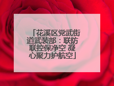 花溪区党武街道武装部：联防联控保净空 凝心聚力护航空