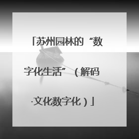 苏州园林的“数字化生活”(解码·文化数字化)