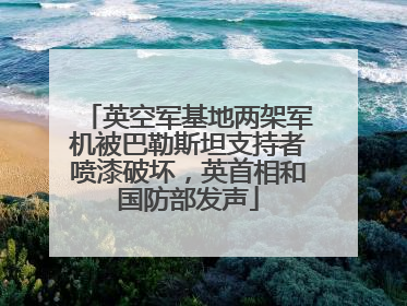 英空军基地两架军机被巴勒斯坦支持者喷漆破坏，英首相和国防部发声