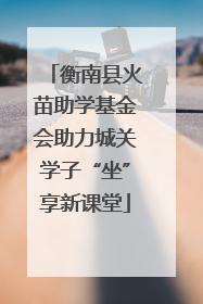 衡南县火苗助学基金会助力城关学子“坐”享新课堂