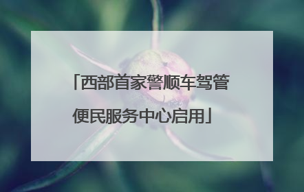 西部首家警顺车驾管便民服务中心启用