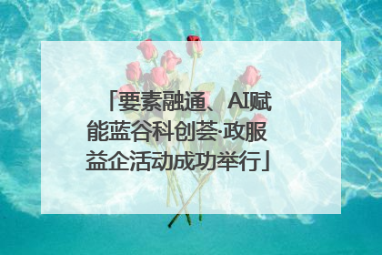 要素融通、AI赋能蓝谷科创荟·政服益企活动成功举行