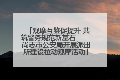 观摩互鉴促提升 共筑警务规范新基石——尚志市公安局开展派出所建设拉动观摩活动