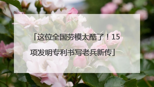 这位全国劳模太酷了！15项发明专利书写老兵新传