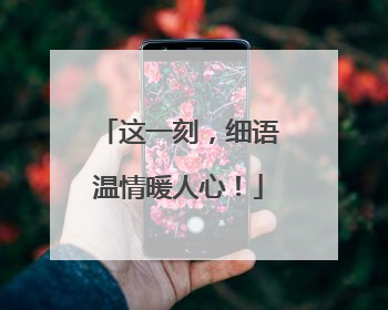 这一刻，细语温情暖人心！