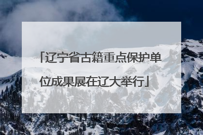 辽宁省古籍重点保护单位成果展在辽大举行