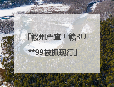 赣州严查！赣BU**99被抓现行