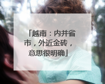 越南：内并省市，外近金砖，意思很明确