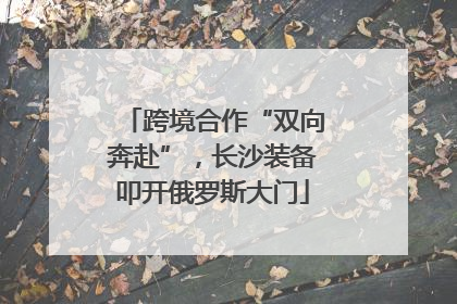 跨境合作“双向奔赴”，长沙装备叩开俄罗斯大门