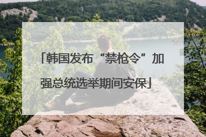 韩国发布“禁枪令”加强总统选举期间安保